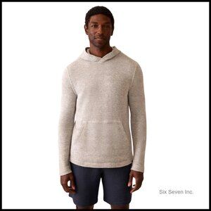 Herringbone Jacquard Pullover Hoodie Relaxed Fit Sustainable California Cool